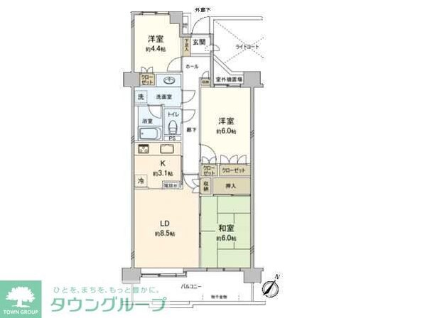 川口中青木パークホームズの物件間取画像